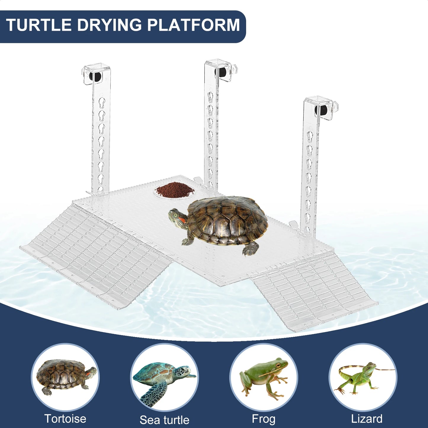 Adjustable Acrylic Turtle Basking Platform