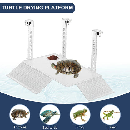 Adjustable Acrylic Turtle Basking Platform