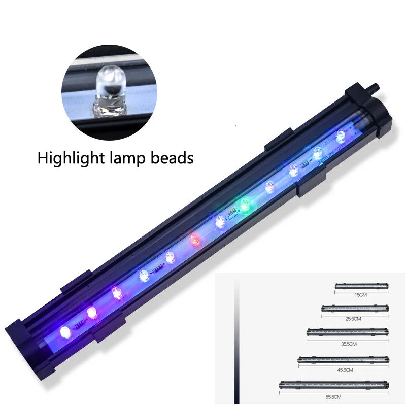 Practical Household Accessory – LED Air Bubble Light Aquarium Fish Tank – pp
