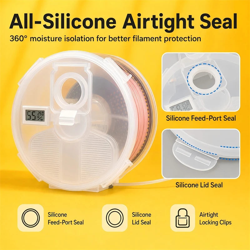 Airtight Wall-Mounted 3D Printer Filament Dry Box