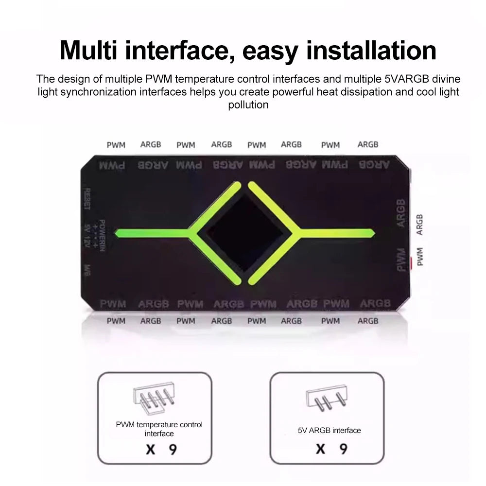 5V ARGB PWM Fan Hub Controller
