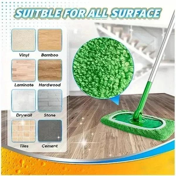 Reusable Microfiber Flat Mop Pad Set