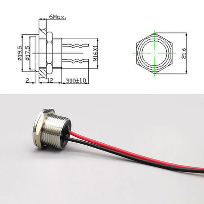 IP68 Stainless Steel Piezo Momentary Push Button Switch