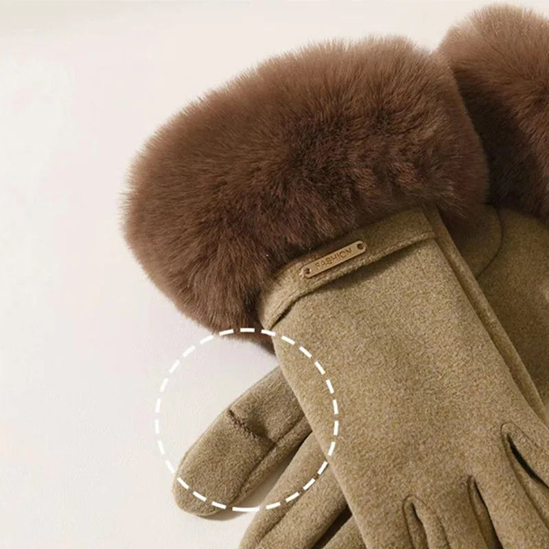 Women’s Winter Cycling Gloves with Velvet Lining