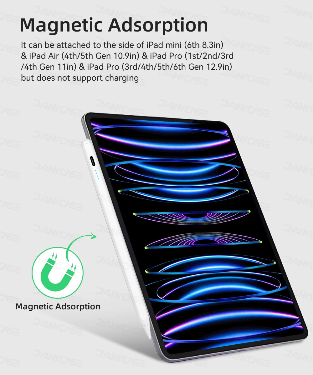 Rechargeable iPad Stylus Pen with Magnetic Attachment