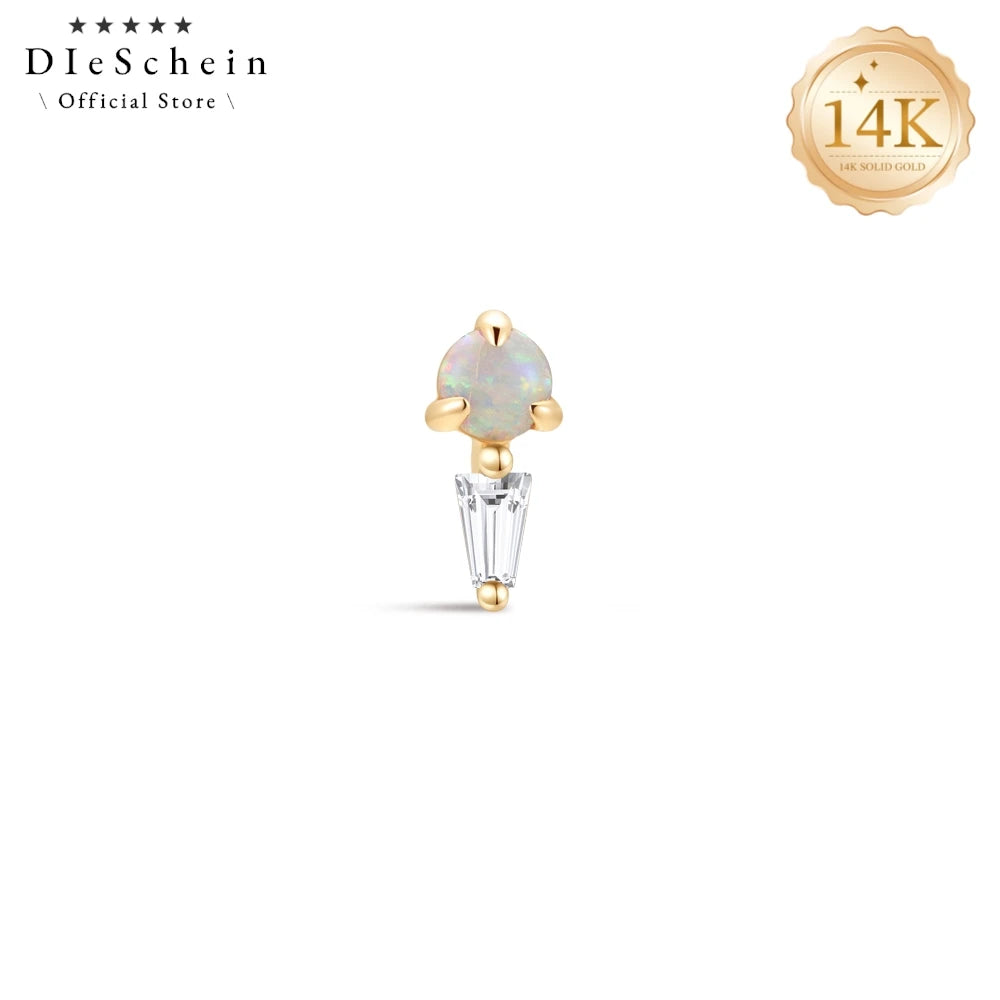 14K Solid Gold Cartilage Stud Earrings