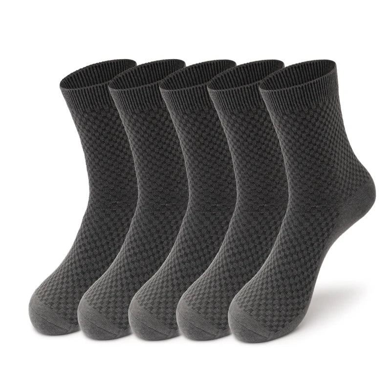 Men’s Bamboo Fiber Business Socks 5 Pairs