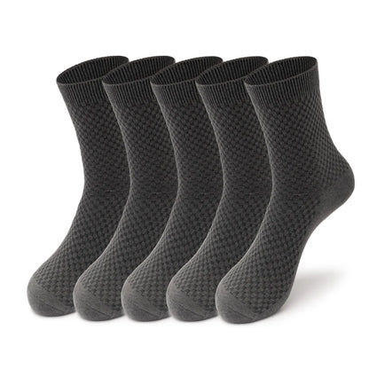 Men’s Bamboo Fiber Business Socks 5 Pairs