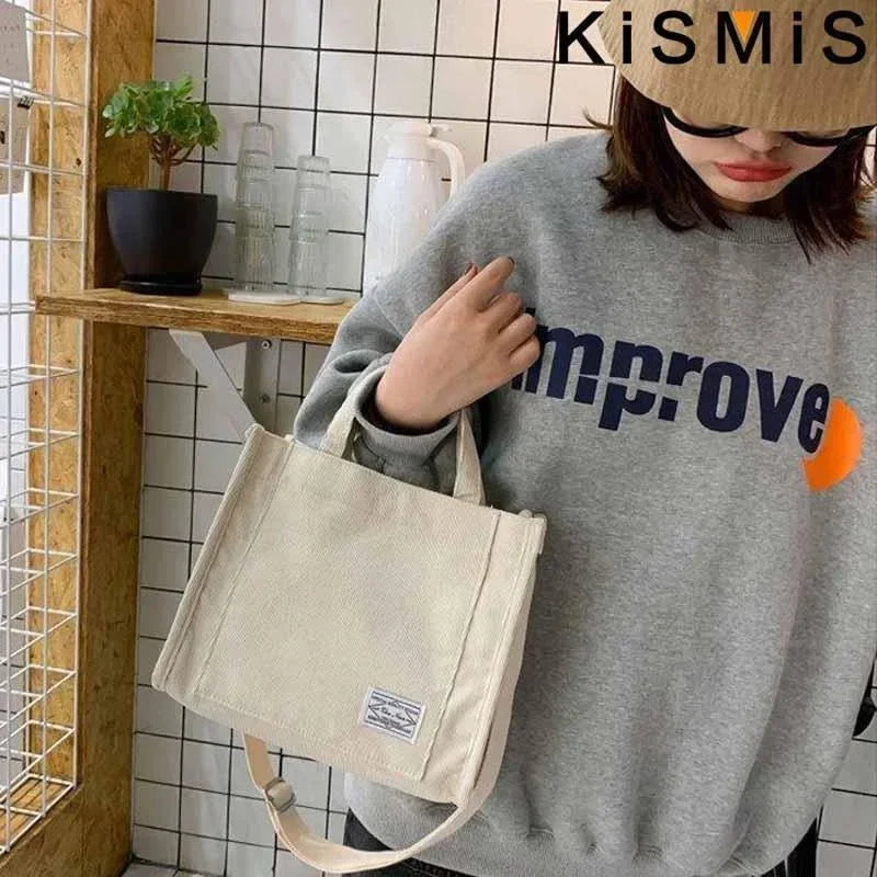 Corduroy Square Shoulder Bag