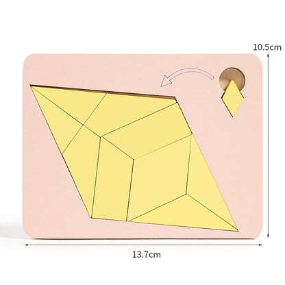 Wooden Geometric Puzzle Board