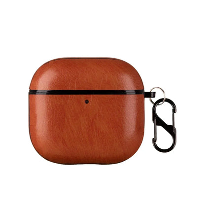 PU Leather Earphone Case For Apple AirPods With Keychain