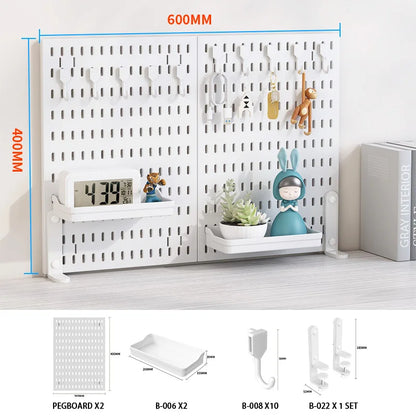 Adjustable Desktop Pegboard Organizer