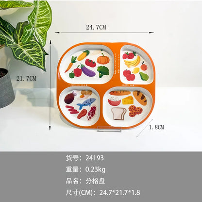 Melamine Divided Dinner Plate