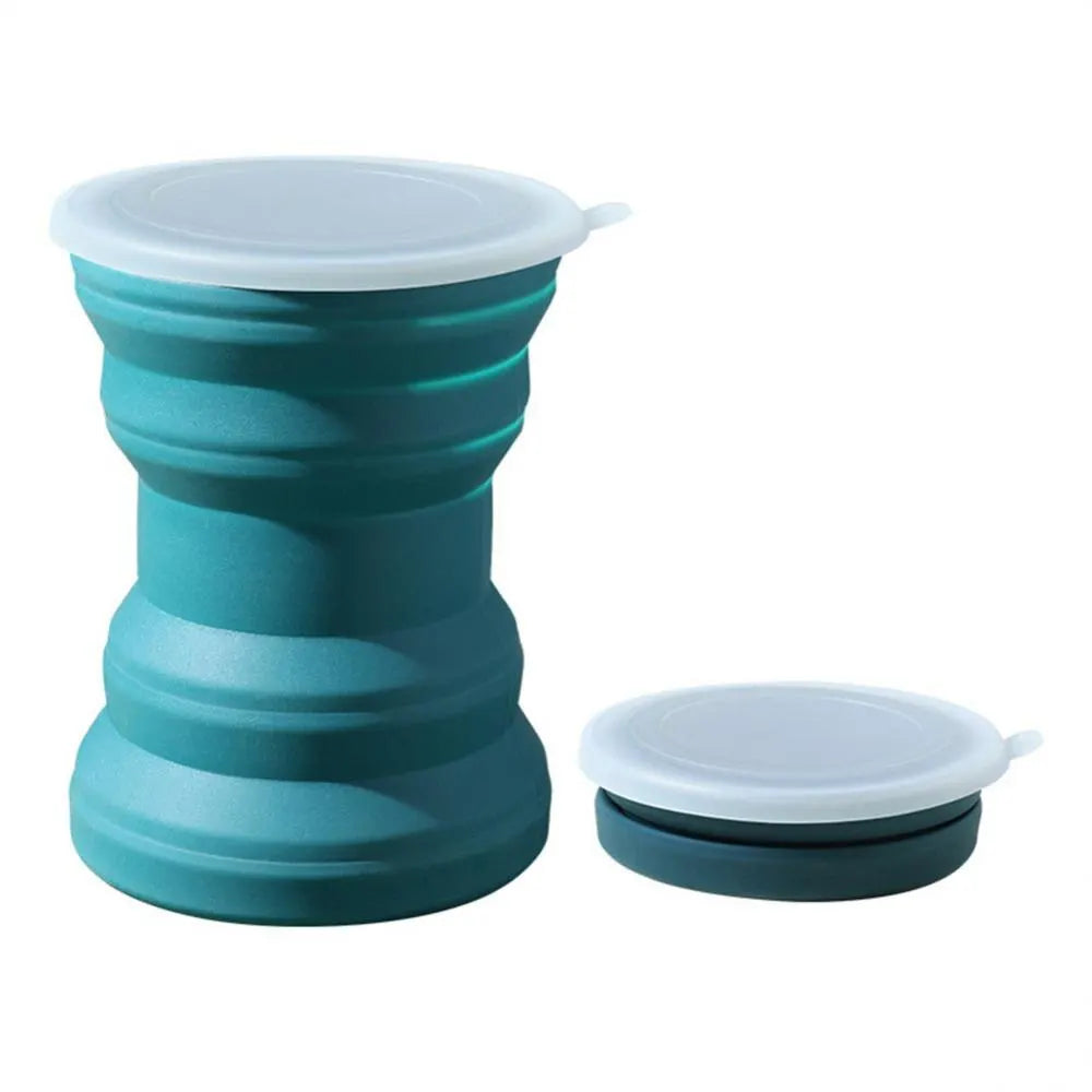 Portable Silicone Foldable Travel Cup with Lanyard