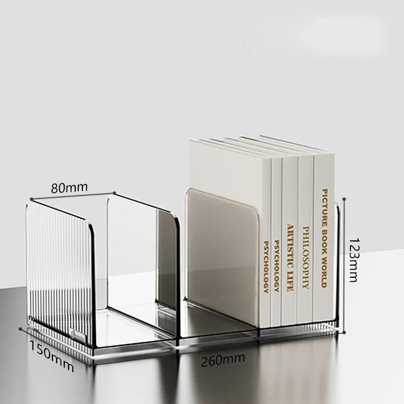 Transparent Stand Bookshelf  Decorative Storage Rack