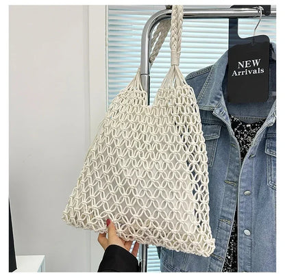 Handwoven Mesh Summer Tote Bag