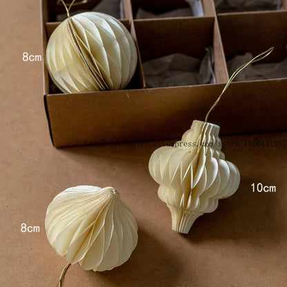 Honeycomb Paper Christmas Hanging Ornament