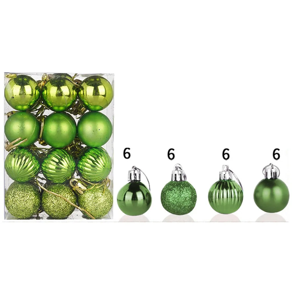 24-Piece Mini Christmas Bauble Set