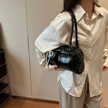 Bow Accent Shoulder Handbag