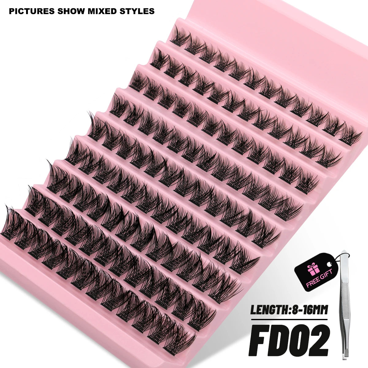 GROINNEYA DIY Natural Volume Cluster Lashes