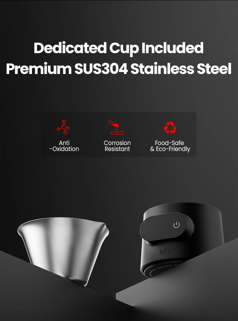 USB Rechargeable Coffee Scale with Stainless Steel Cup