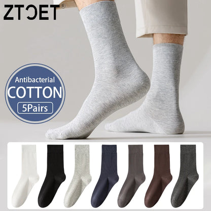 Men’s Cotton Business Casual Socks 5 Pairs