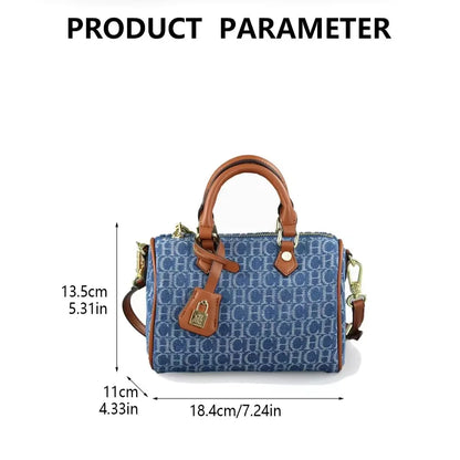 Vintage Monogram Crossbody Handbag for Women