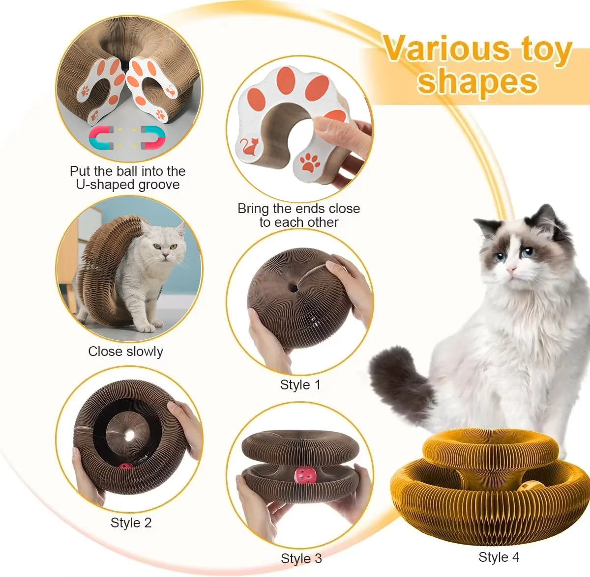 Magic Cat Scratch Ball Board Toy