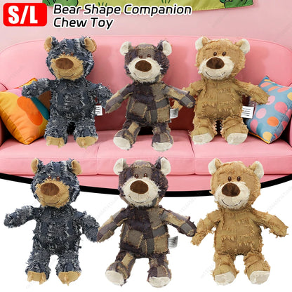 Bear Shape Squeaky Plush Dog Toy