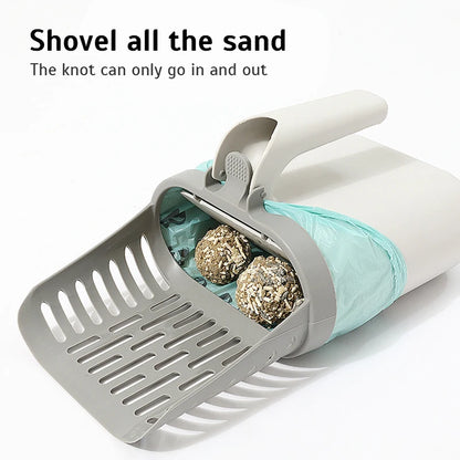 Self-Cleaning Cat Litter Scoop with Waste Bin & Refill Bags