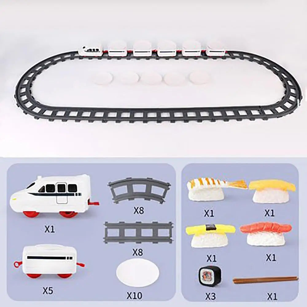Electric Rotary Sushi Train Set with Conveyor Track