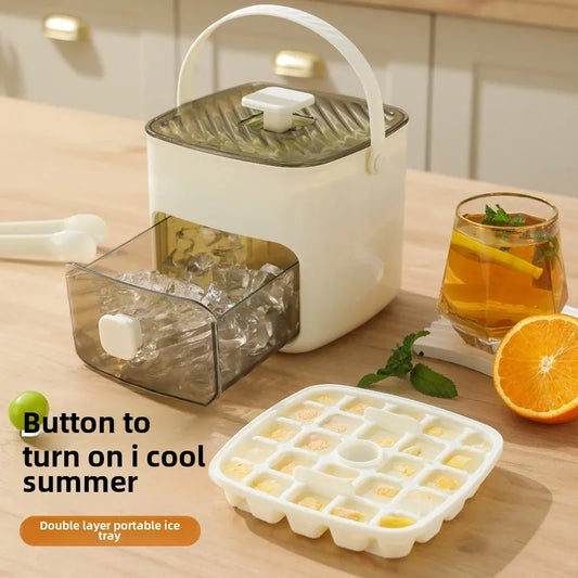 Double Layer Large Capacity Ice Cube Mold Maker Machine