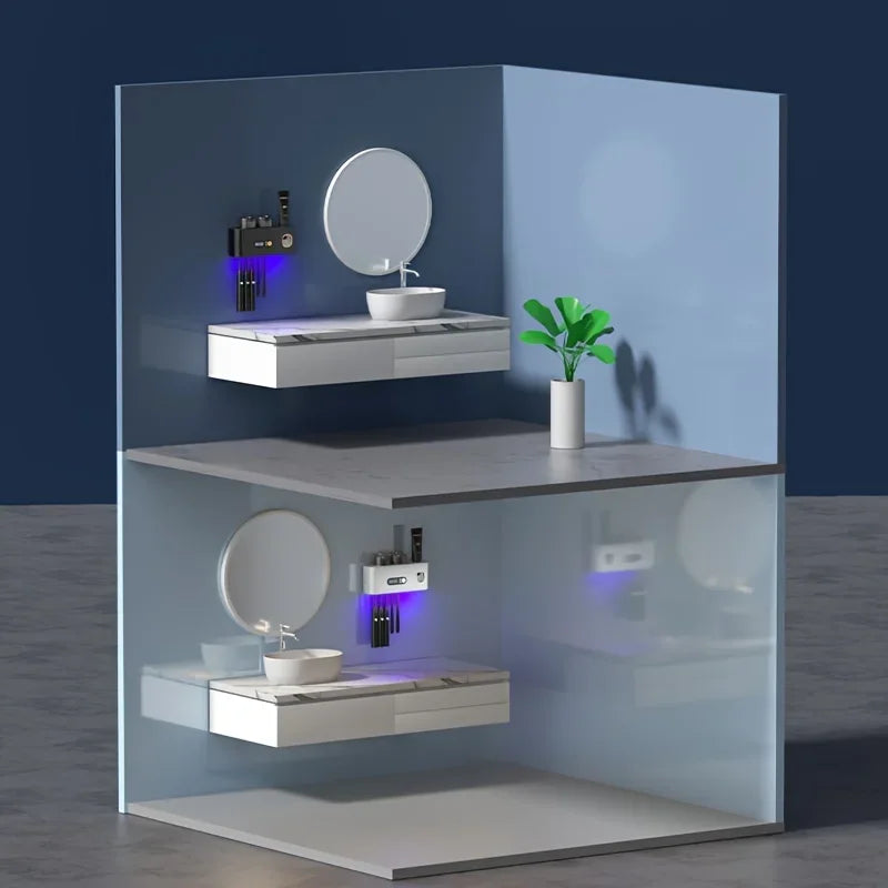 Smart Toothbrush Holder & Toothpaste Dispenser Station