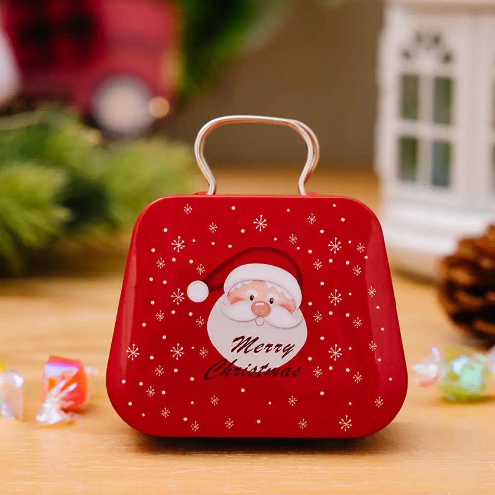 Christmas Handbag-Shaped Tin Storage Box