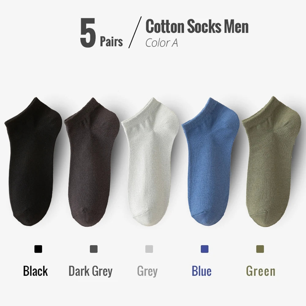 Men’s 95% Combed Cotton Dress Socks 5 Pairs