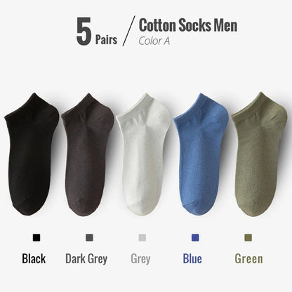 Men’s 95% Combed Cotton Dress Socks 5 Pairs