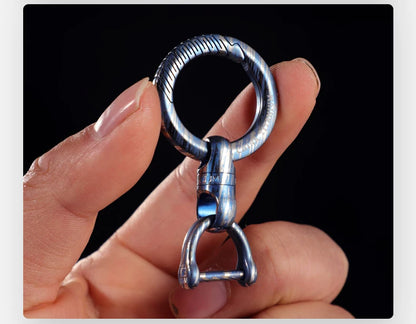 360° Rotating Titanium Keychain Clip