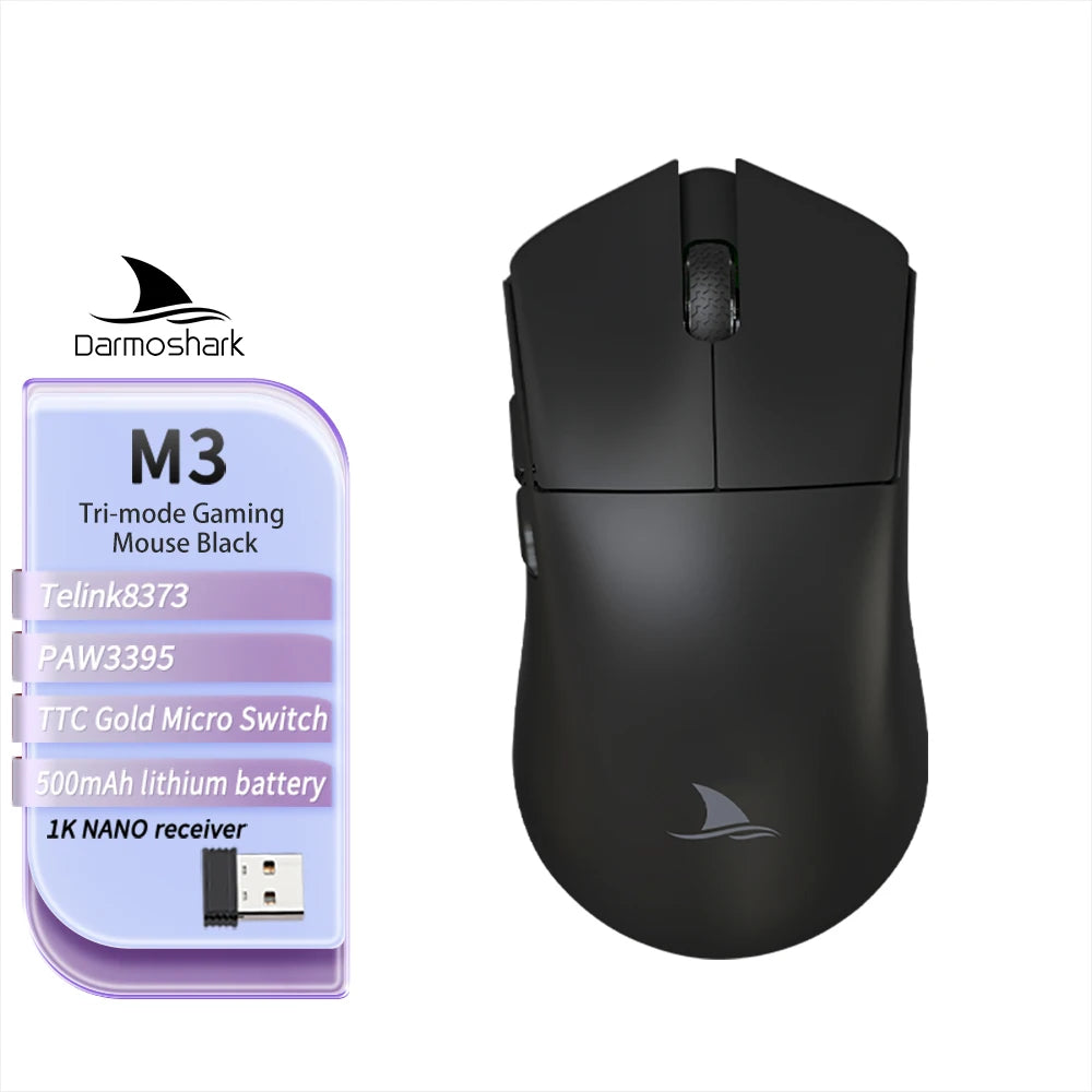 Darmoshark M3 V2 Ultralight Gaming Mouse with PAW3395 Sensor & 8K Polling