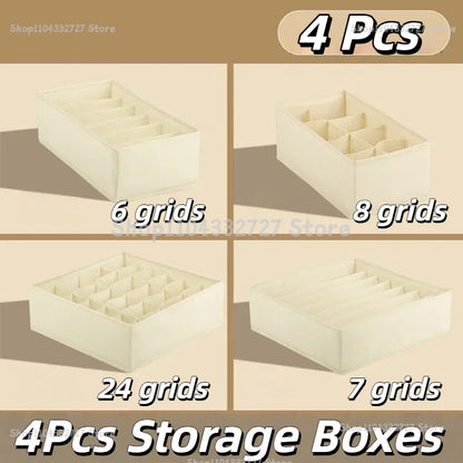 Foldable Underwear & Bra Drawer Organizer Storage Box