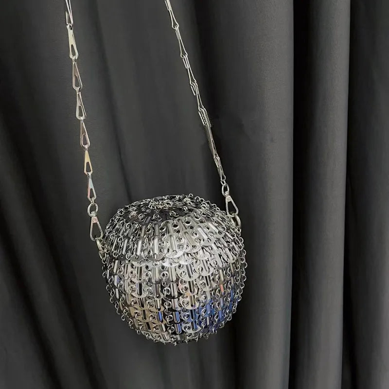 Handmade Metallic Sphere Evening Bag