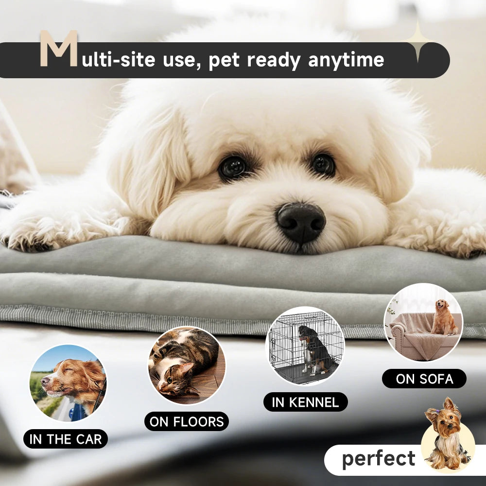 Orthopedic Plush Pet Bed Mat for Dogs & Cats