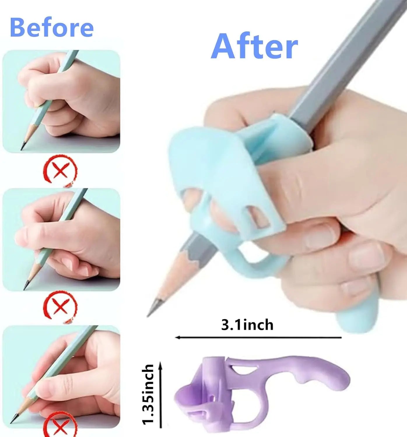 Silicone Pencil Grip Set