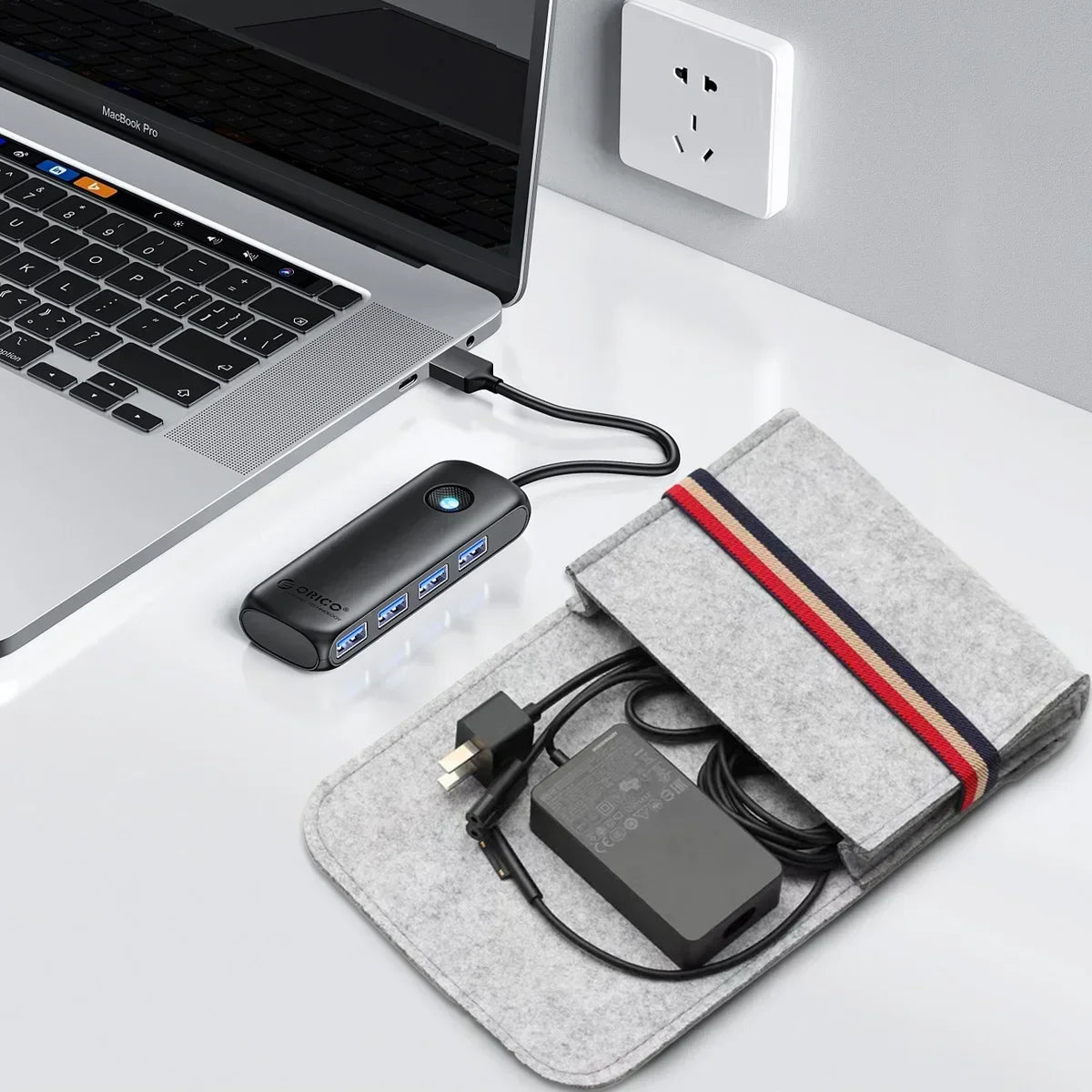 Felt Electronic Accessories Organizer Bag