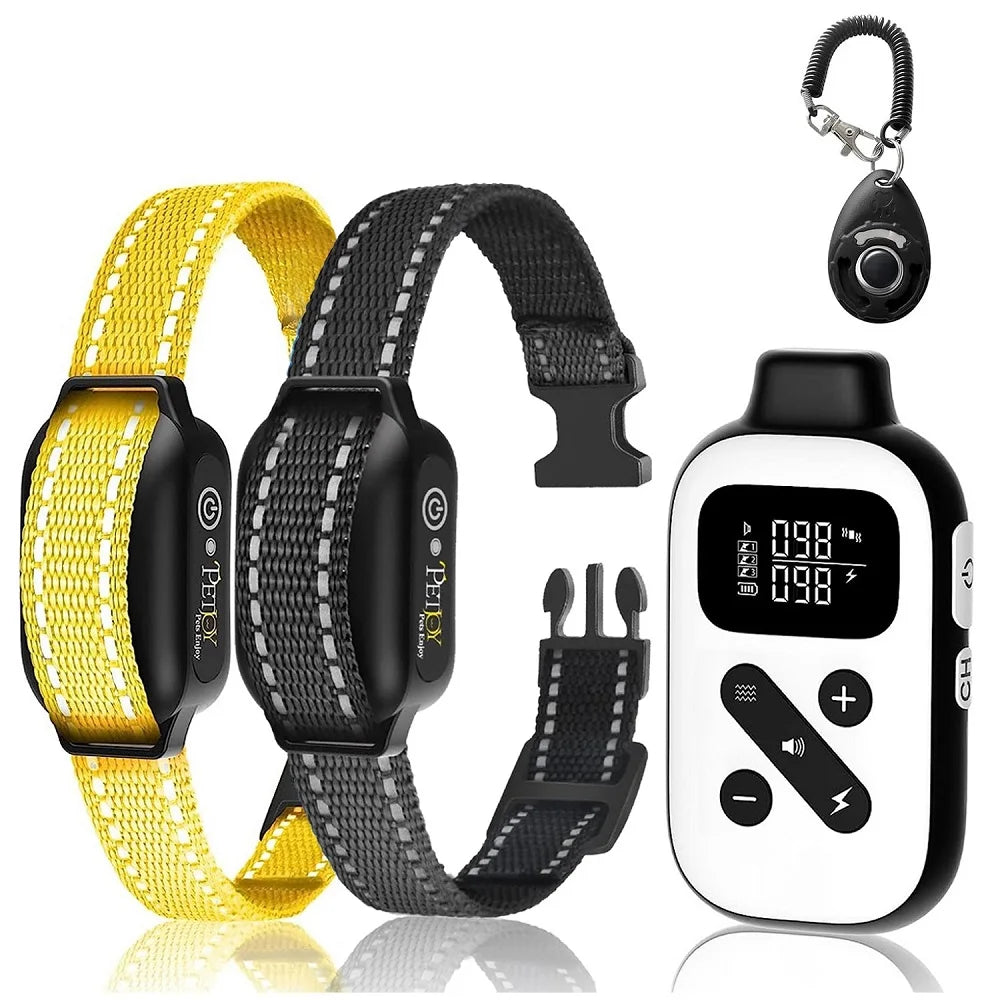 IPX7 Waterproof Remote Dog Training Collar with Auto Anti-Bark Mode