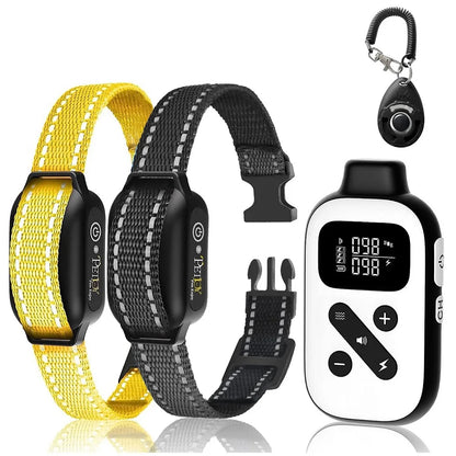 IPX7 Waterproof Remote Dog Training Collar with Auto Anti-Bark Mode