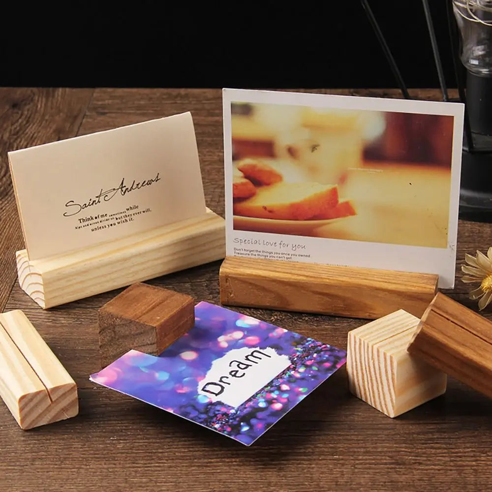 Wooden Card Display Stand