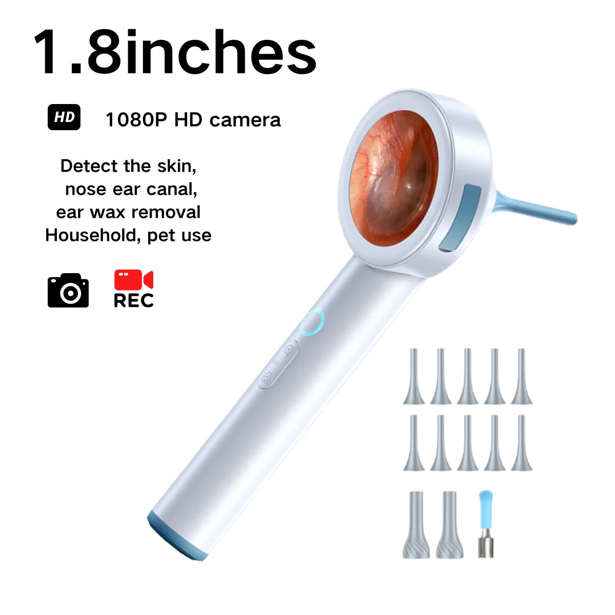 HD Digital Ear Camera Otoscope with Display