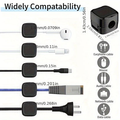 Magnetic Cable Clips Organizer – Self-Adhesive Cord Holder