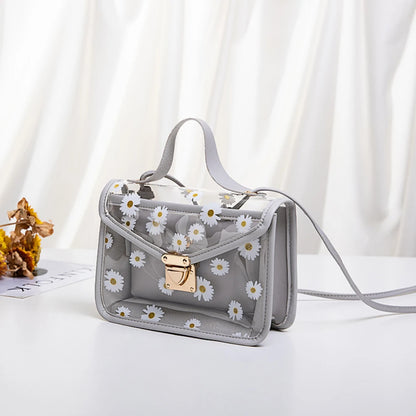 Women’s Transparent Floral Crossbody Shoulder Bag