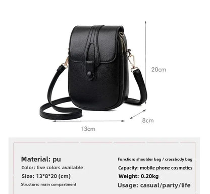 Women’s Mini PU Leather Crossbody Phone Bag